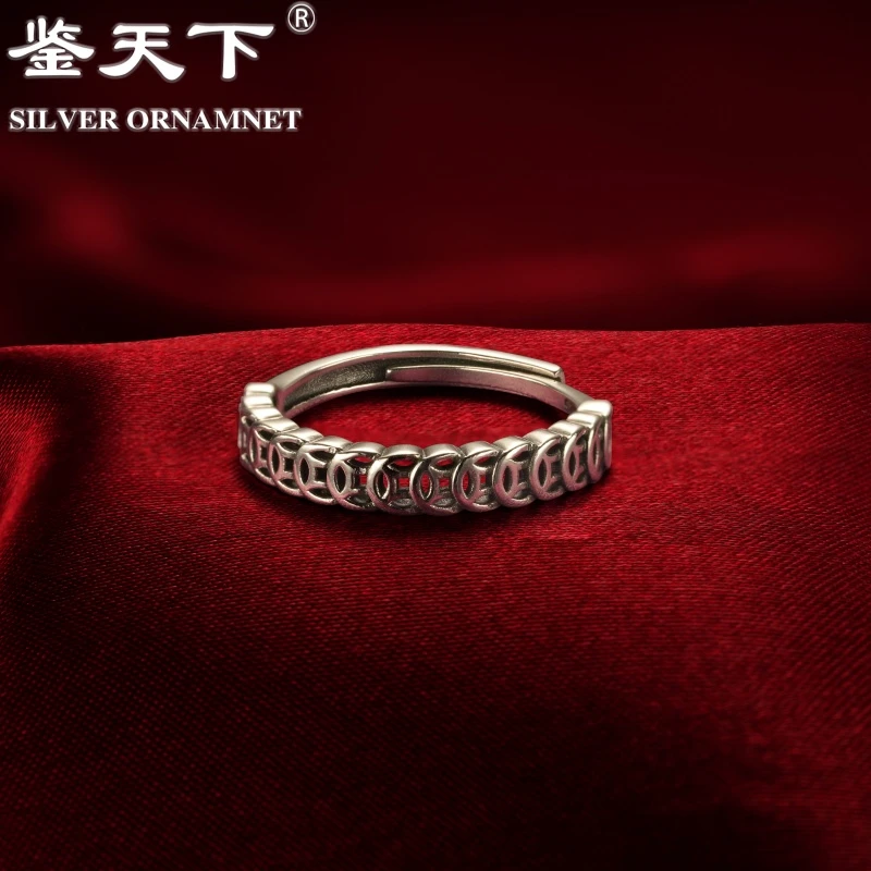925银戒指 招财金钱925银戒指08200014