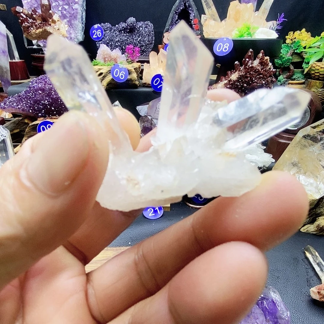 石材最****符水晶簇摆件，
