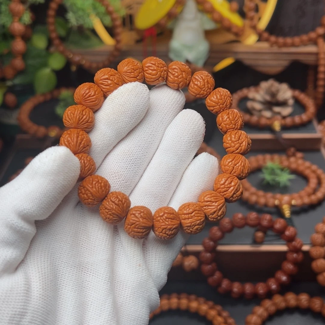 吊坠桃核1.4红皮荔枝手串