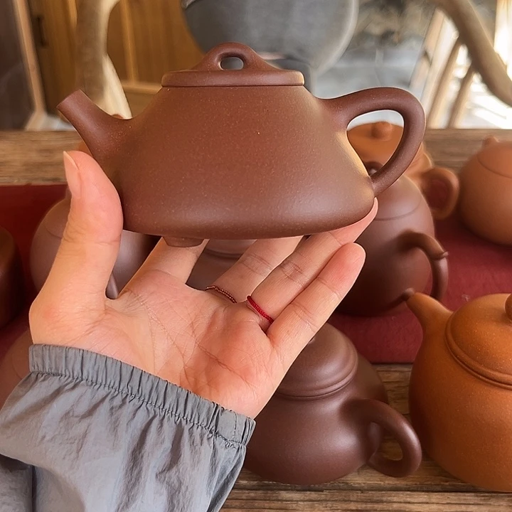 茶壶紫砂紫泥子冶石瓢150ml