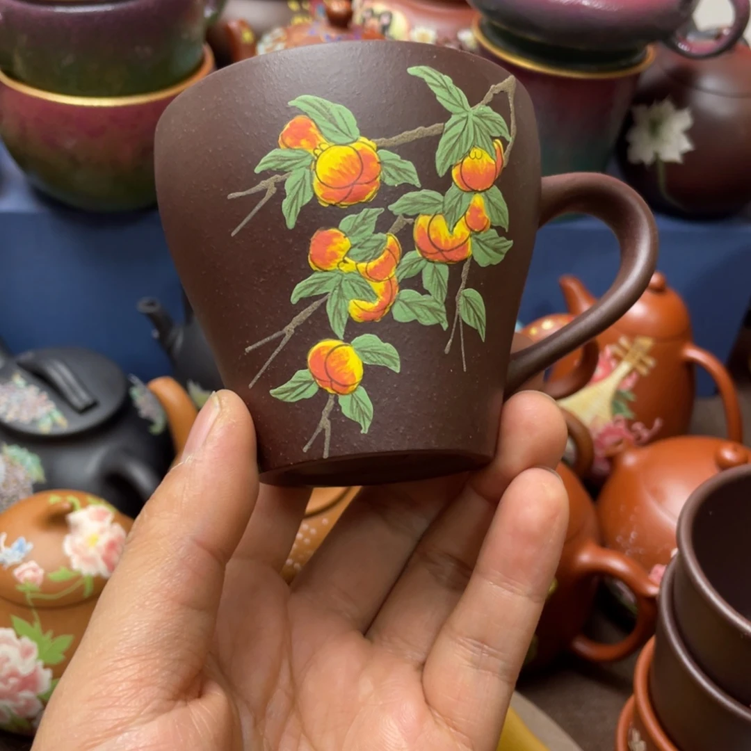 茶杯红泥紫砂主人杯160cc