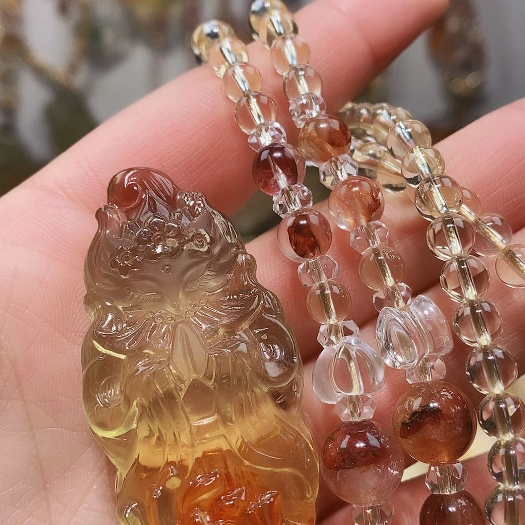 水晶水晶吊坠未镶嵌月****菜