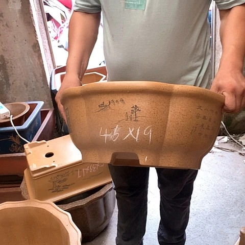紫砂花盆手工定制