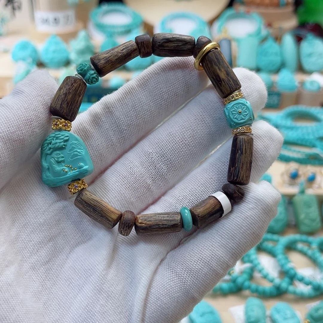 未镶嵌绿松石珠宝半成品