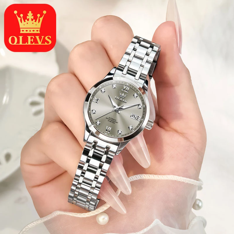 2025瑞士认证欧利时正品女士全自动机械表时尚腕表高颜值手表直播