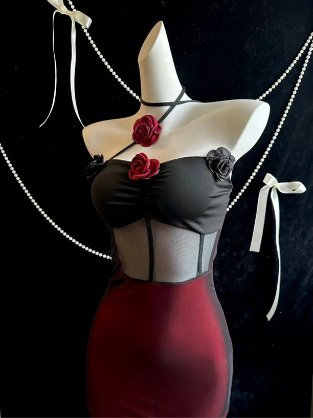 梦中情人*活动价修身显瘦连衣裙女秋甜美收腰性感包臀裙