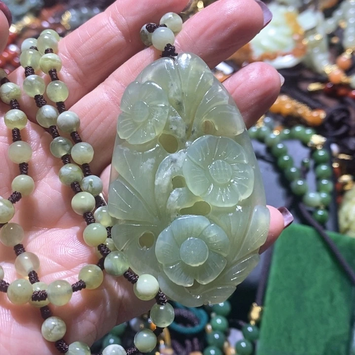 岫玉毛衣链未镶嵌