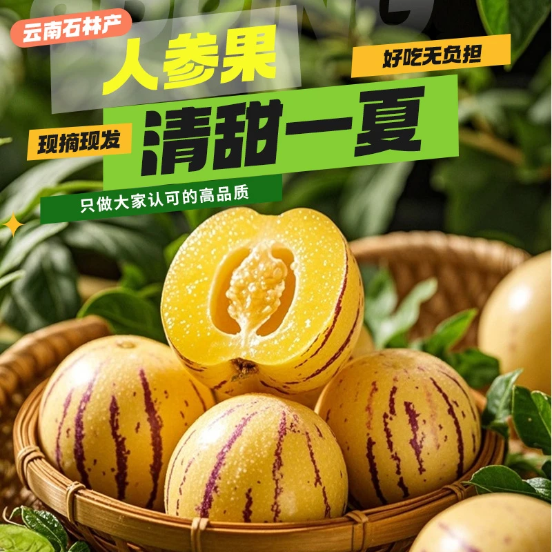 【石林人参果】树上熟黄肉新鲜水果应季爽口多汁新鲜采摘3/5斤装