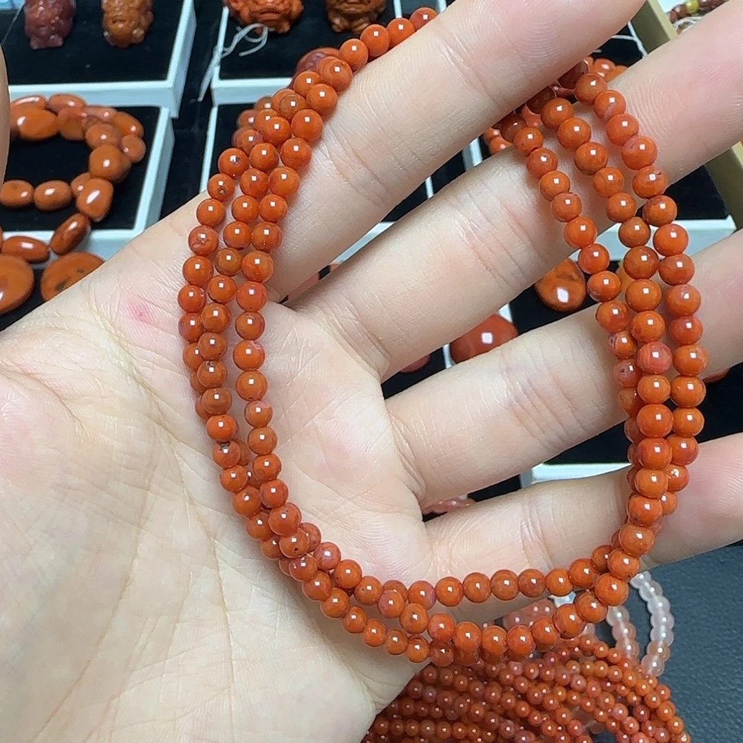 南红玛瑙未镶嵌手链
