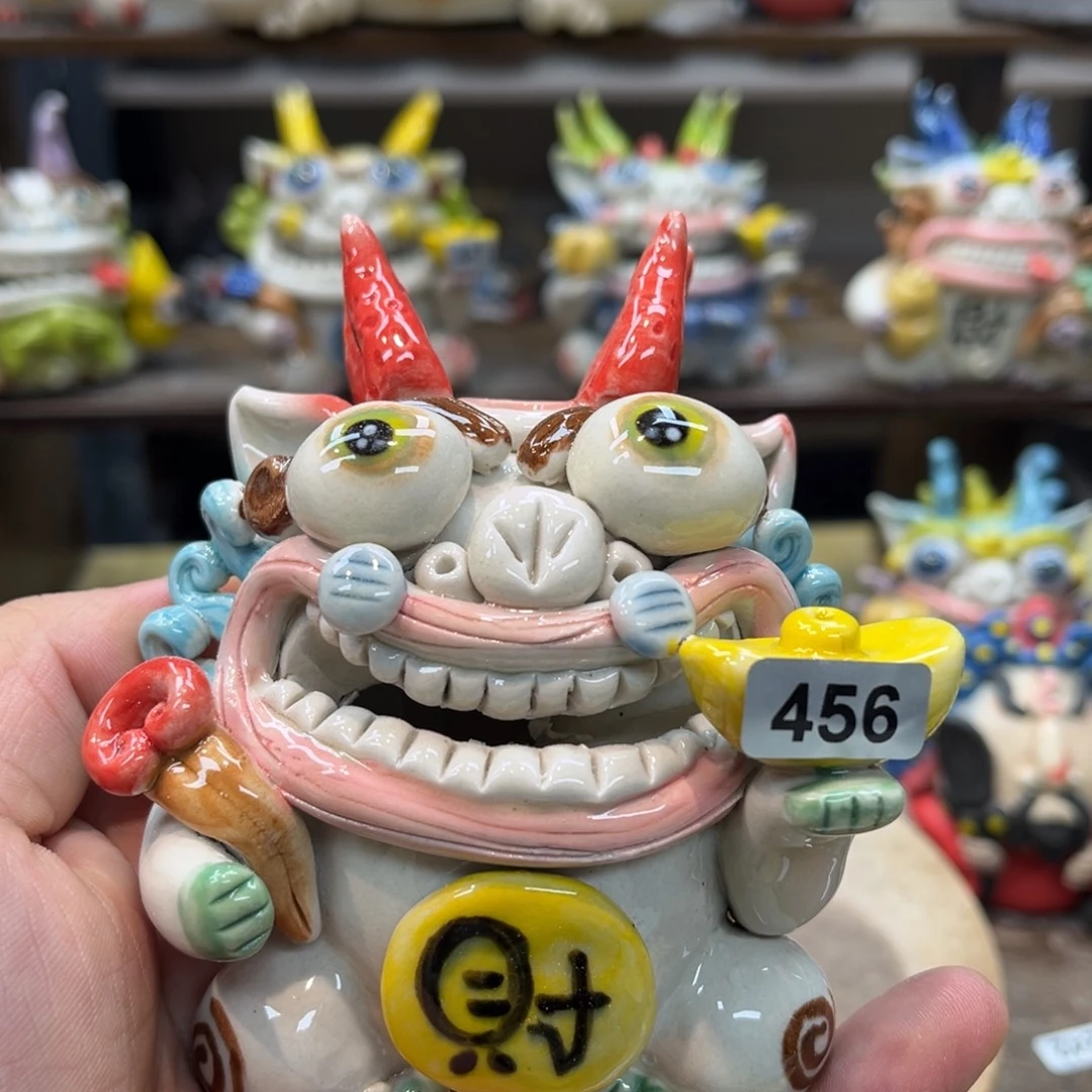 摆件纯手工抽象陶瓷摆件456