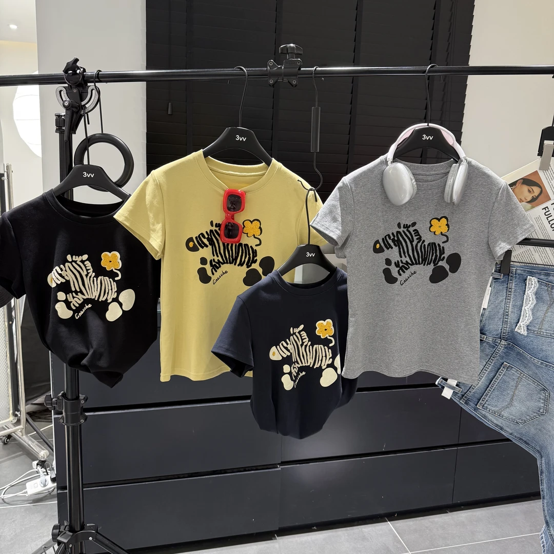 深圳南油【3VV-891】“深圳南油原版定制斑马小花”短袖T恤