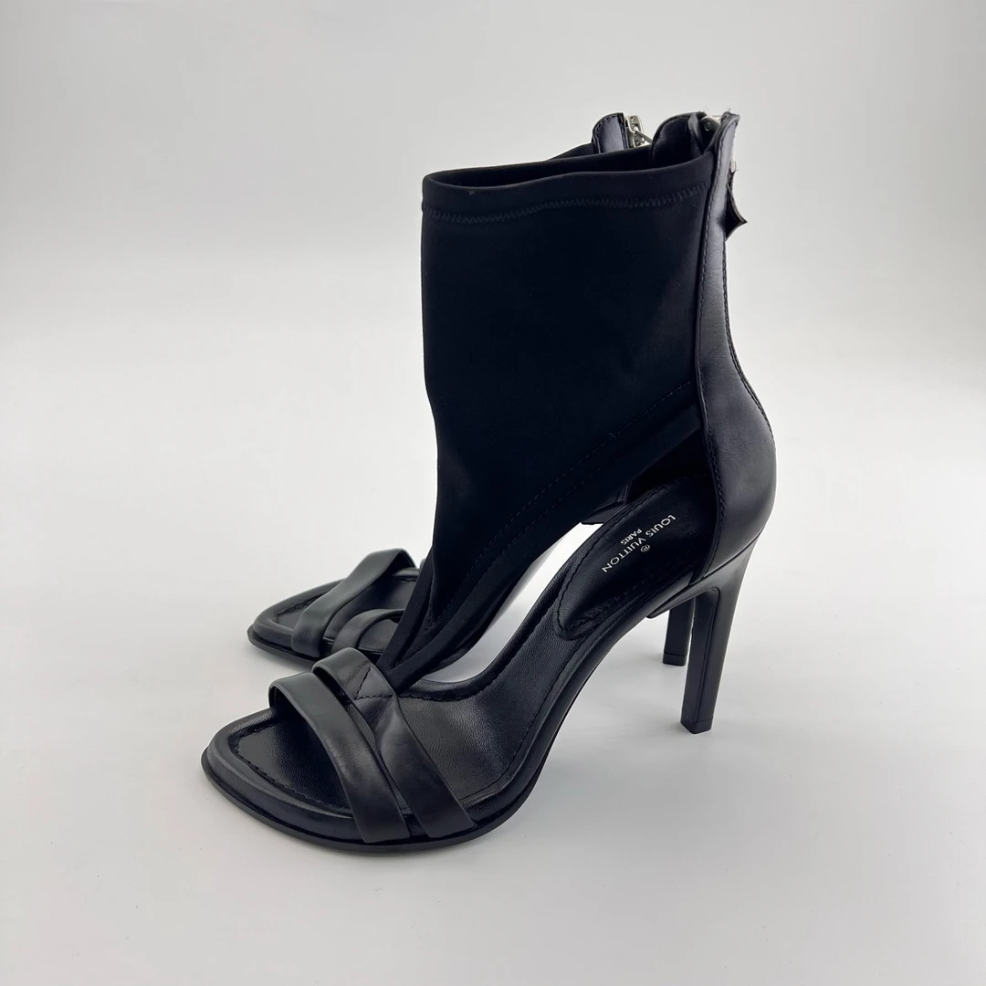 95新 LouisVuitton/路易威登 36码/拉链细跟高跟鞋/12903241