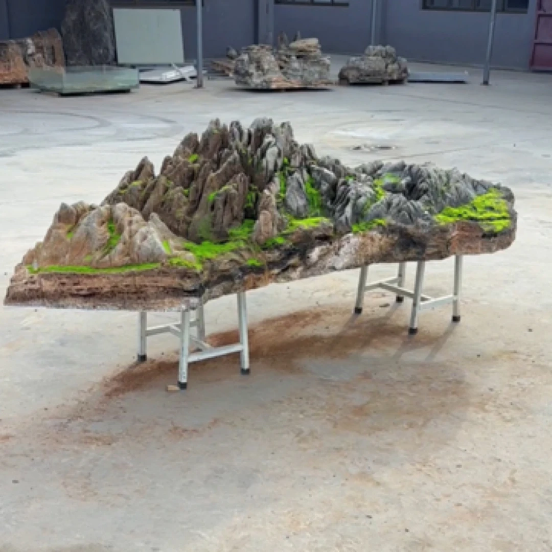 太行奇石鱼缸造景庭院摆件天然原石假山盆景新 3