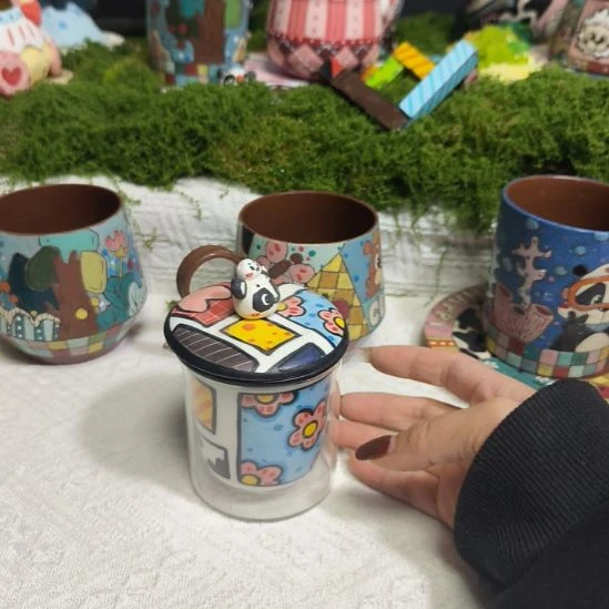 陶瓷双饮款景德镇原创设计陶瓷杯