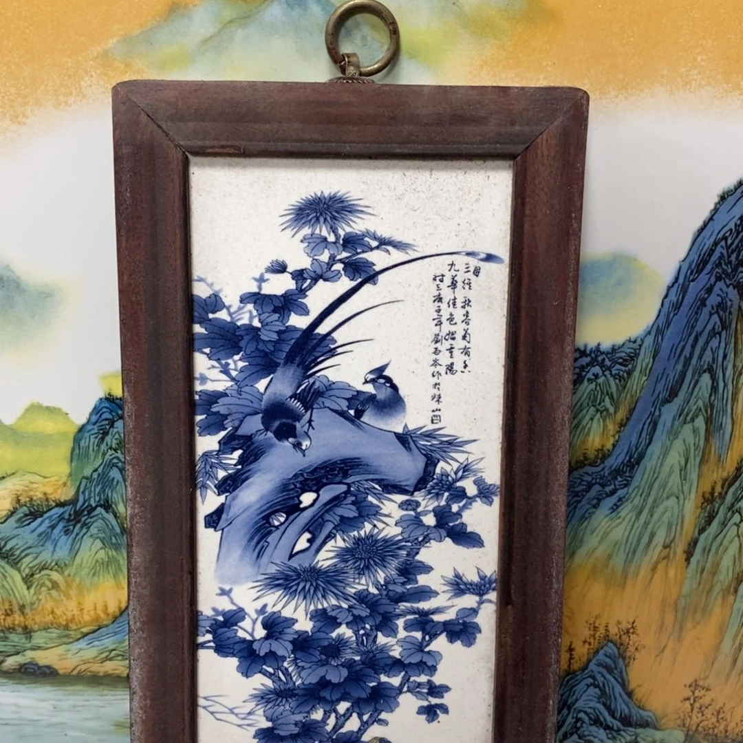 瓷片28*16*1景德镇瓷板画柴窑烧制