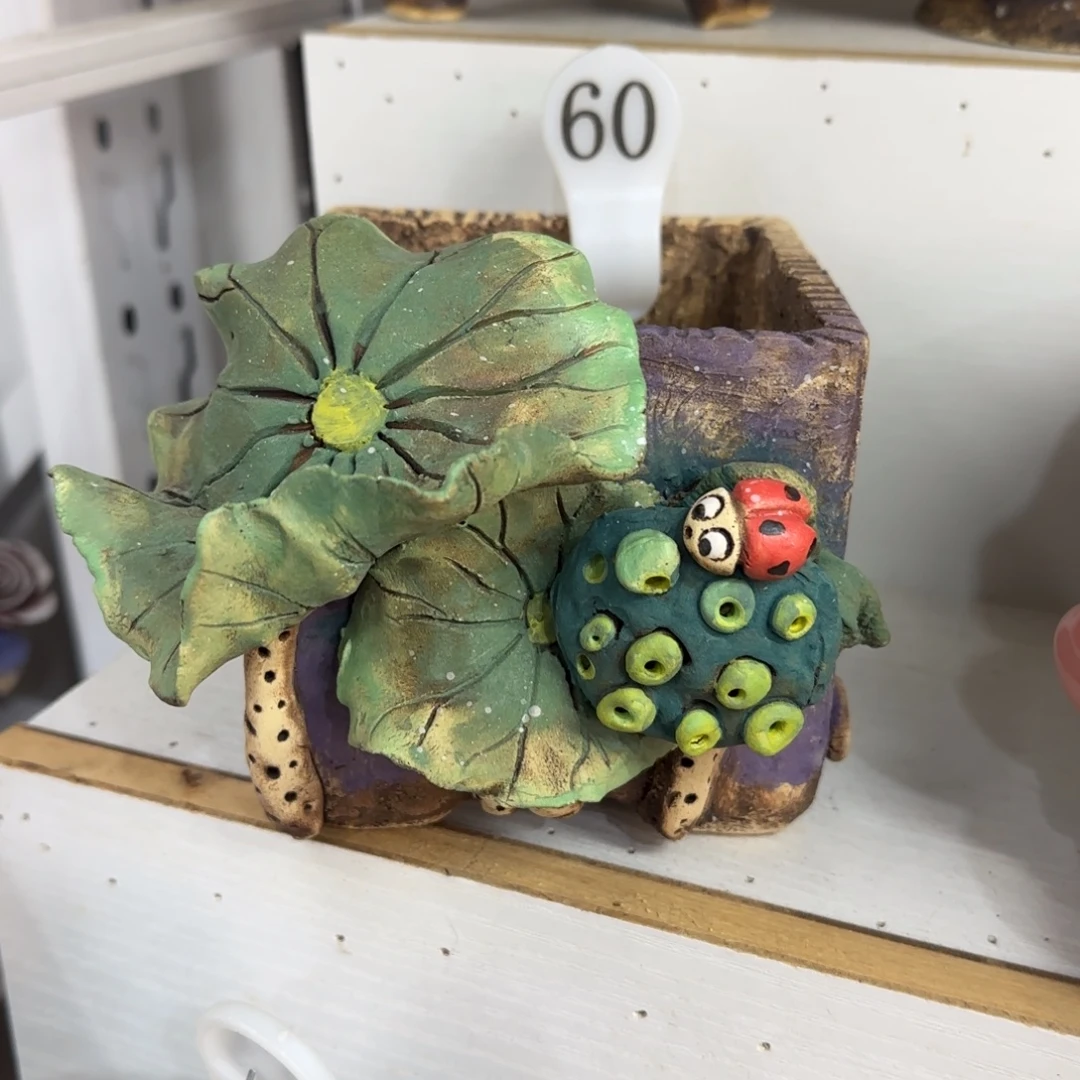 本默花器麦饭石花盆