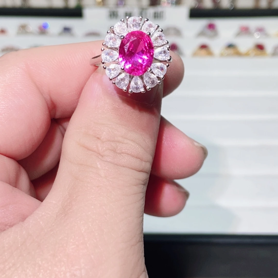 银S925镶嵌耳饰托帕石