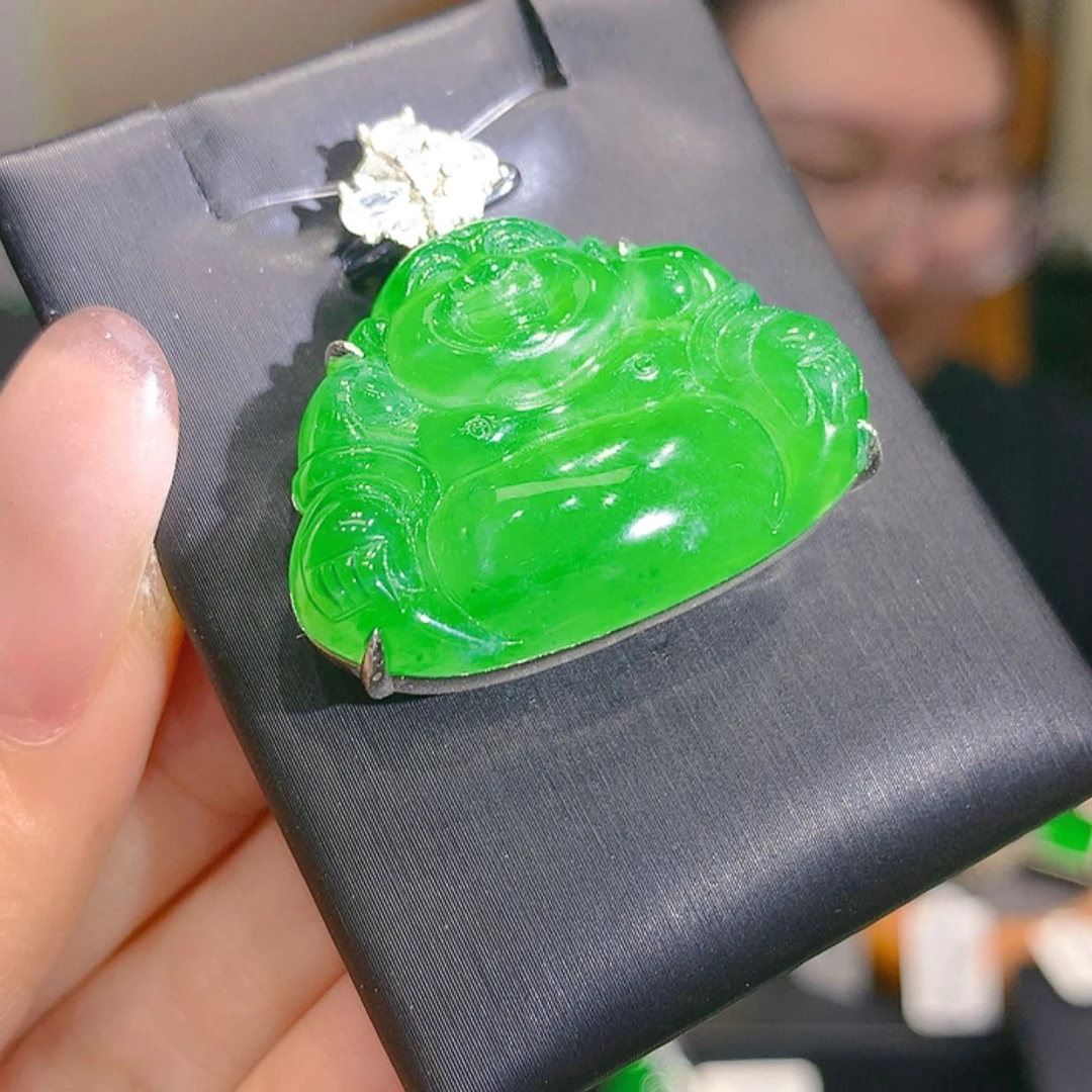 【闪购商品】翡翠银S925镶嵌颈饰4柒姐