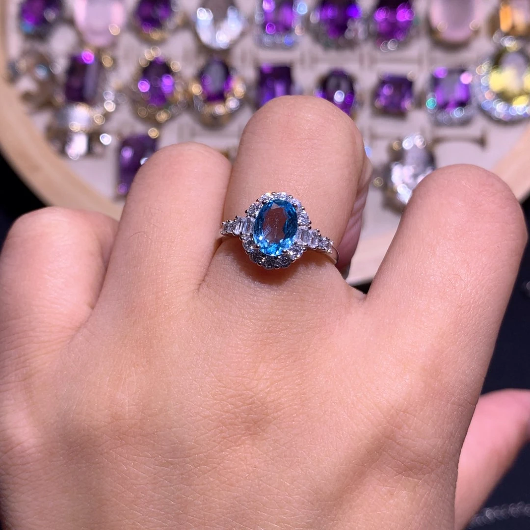 【闪购商品】银S925镶嵌戒指水晶戒指