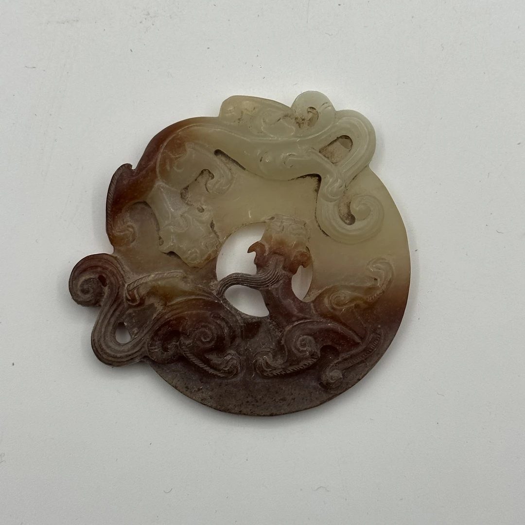 1839 明代龙纹玉手把件