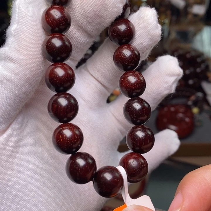 手串/手链小叶紫檀原汁原味1.2cm 泥料包浆款