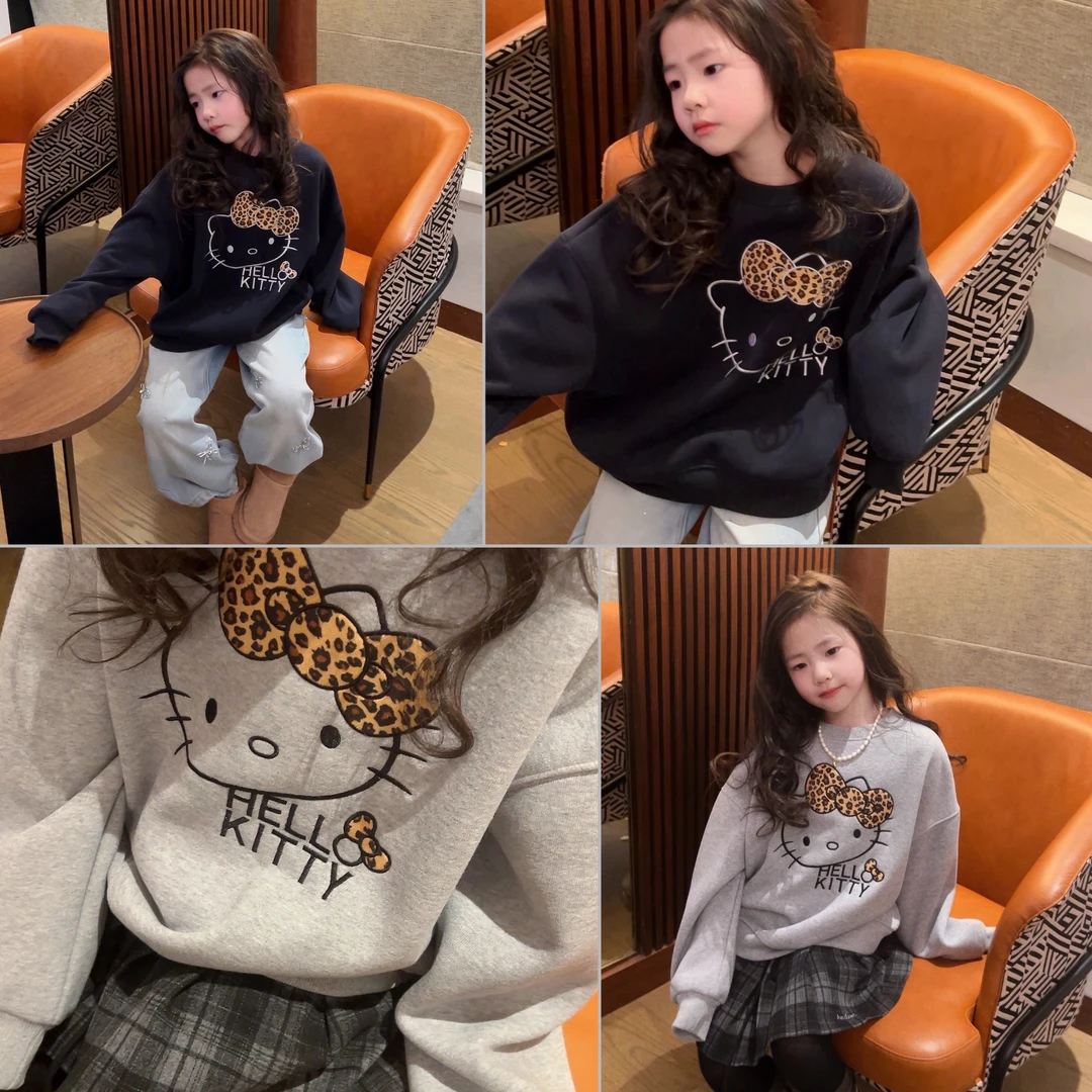 女童洋气加绒加厚卫衣打底 亲子装 25D100