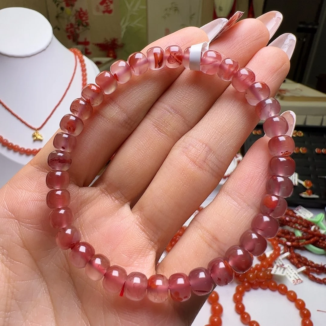 南红玛瑙未镶嵌6mm九口料