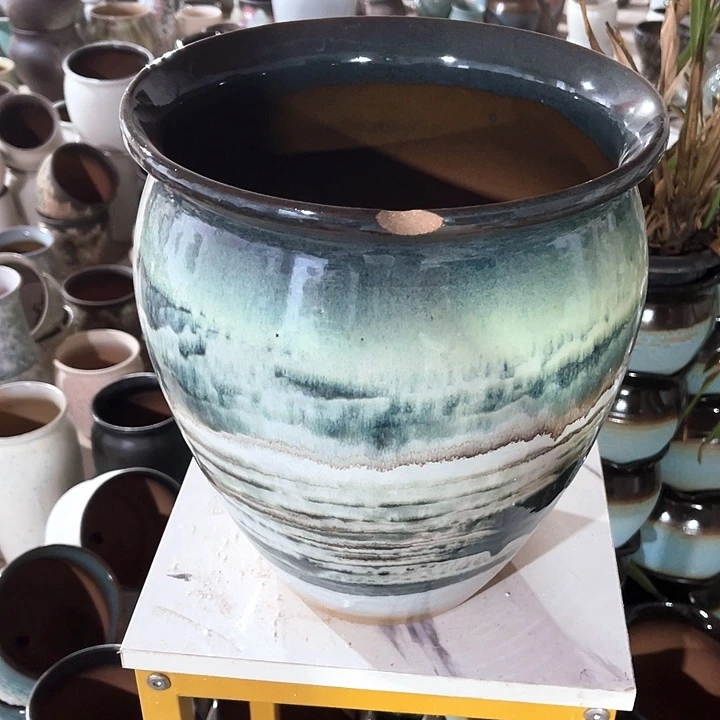 紫砂花盆口径27高度31一只瑕疵