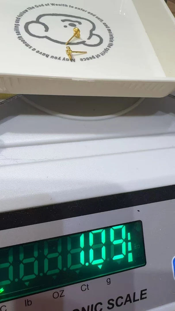 足金精品工艺耳饰