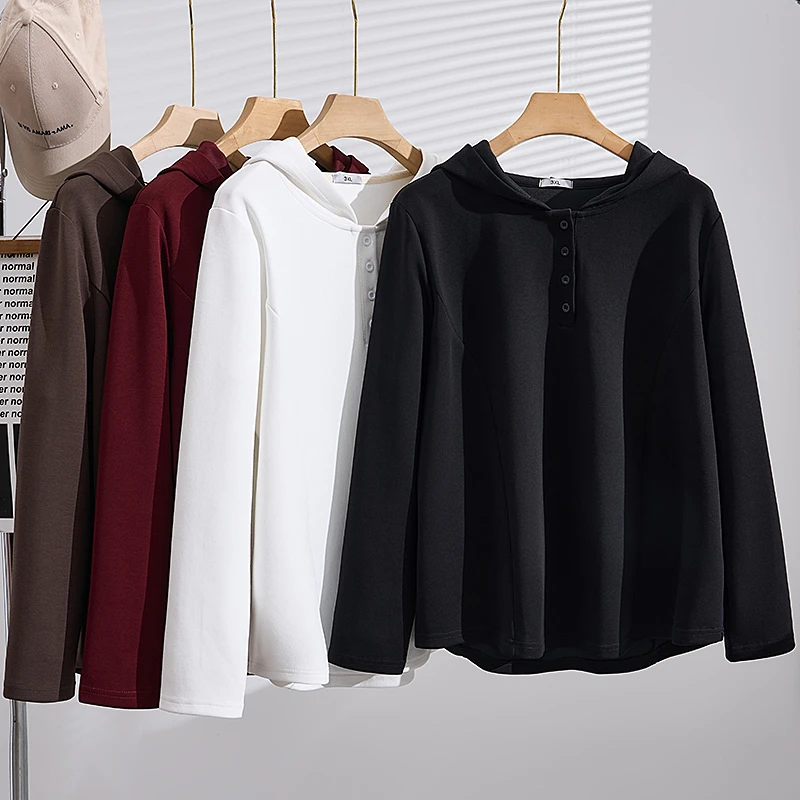 S5643春秋新款休闲宽松卫衣大码女装胖mm240斤连帽蚂蚁腰显瘦上衣