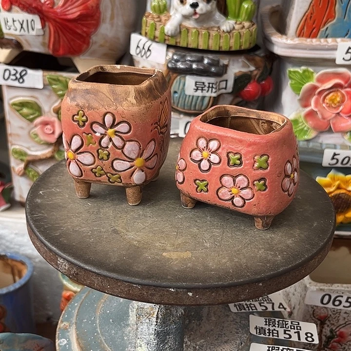 粗陶材质多肉花盆