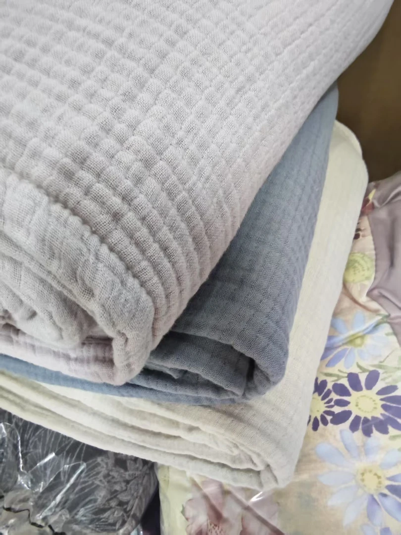 【莫来】200*230纯麻款床盖新中式简约风绗缝