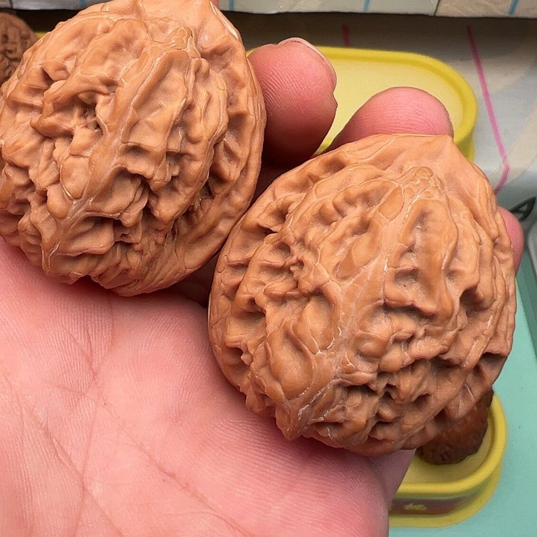 波***王文玩核桃吊坠红锦鲤45