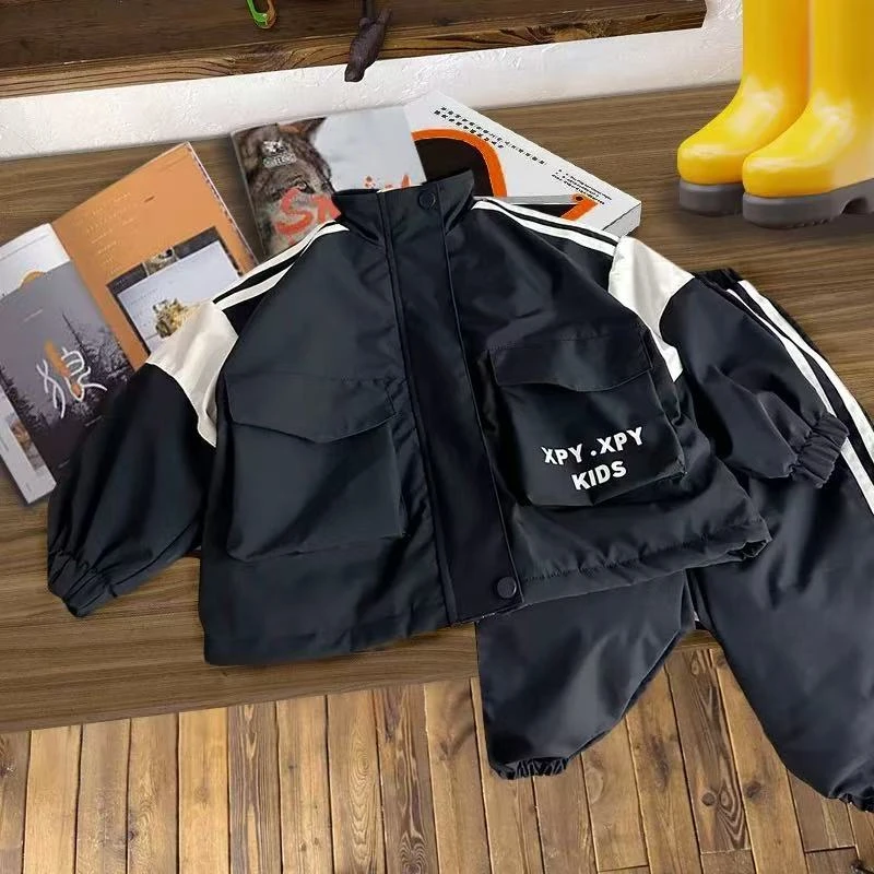 【LAOHE】TZ-8200双色秋季休闲洋气时尚宽松套装百搭韩版套装帅气