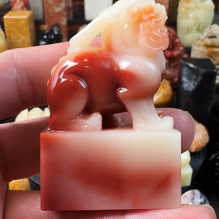 用***7寿山石夹板芙蓉石