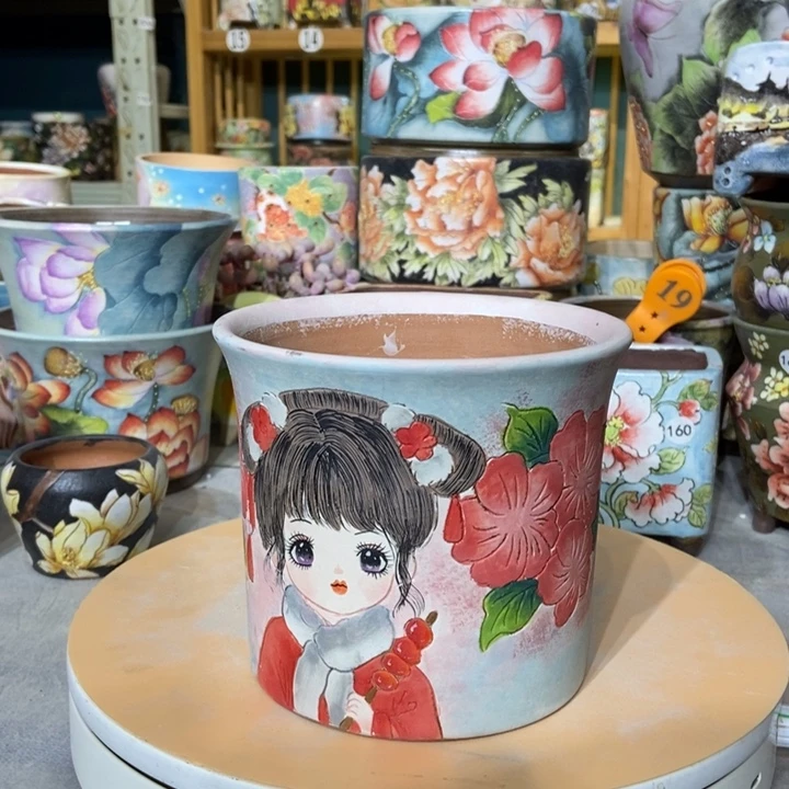 红陶景德镇艺术手绘作品