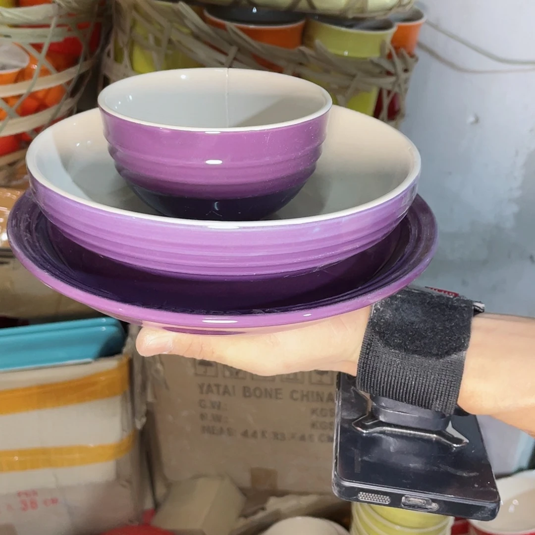 瓷片微瑕陶瓷餐具3件套