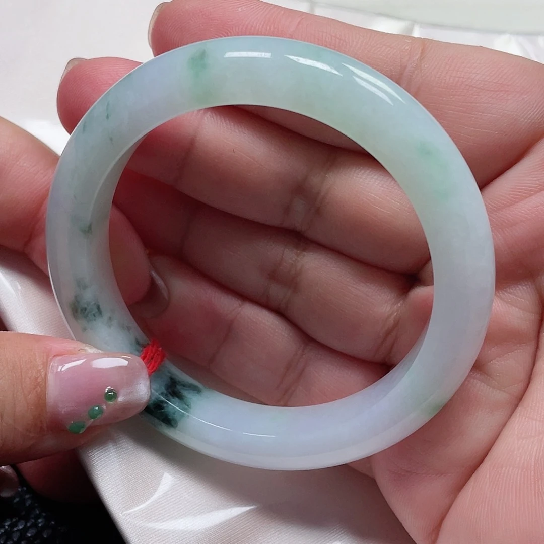 翡翠手镯未镶嵌缅甸翡翠手镯54圈