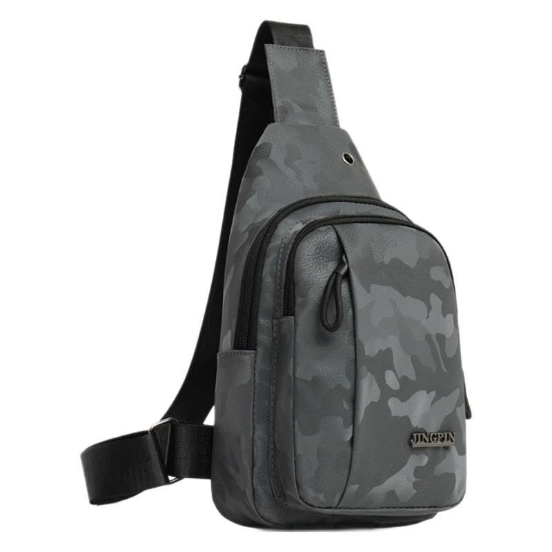 新款跨境男士胸包户外多功能迷彩肩包大容量气质胸前包单肩斜挎包