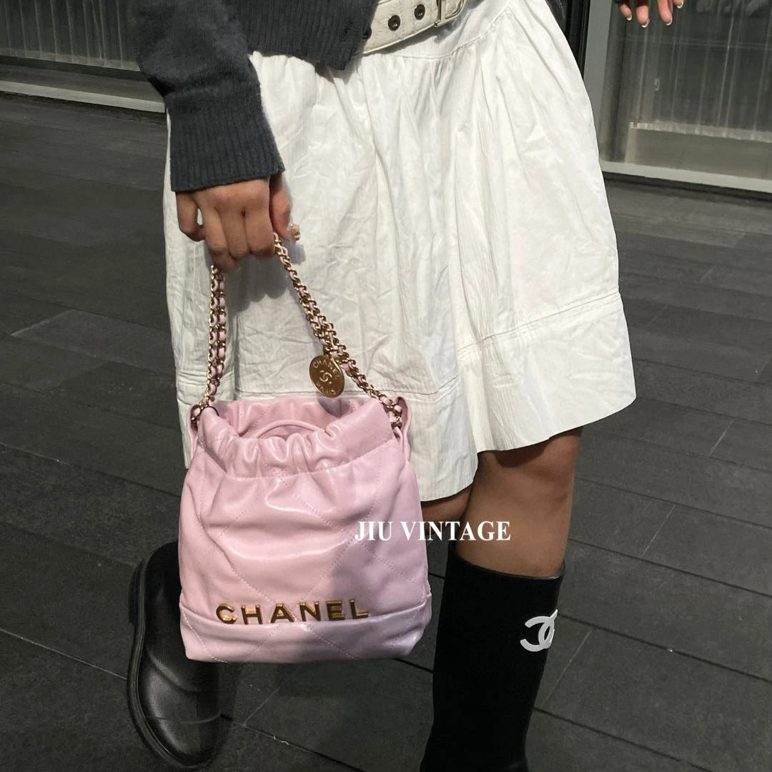 99新 Chanel/香奈儿 24s 22bag mini香芋紫芯片闲置JM7-3272