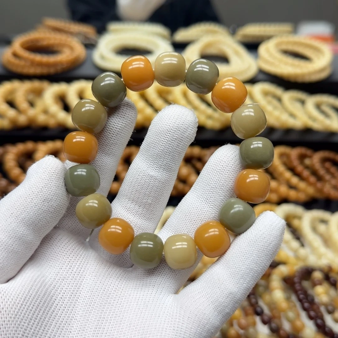 菩提根/象牙果手串13×14 5年 鬼工