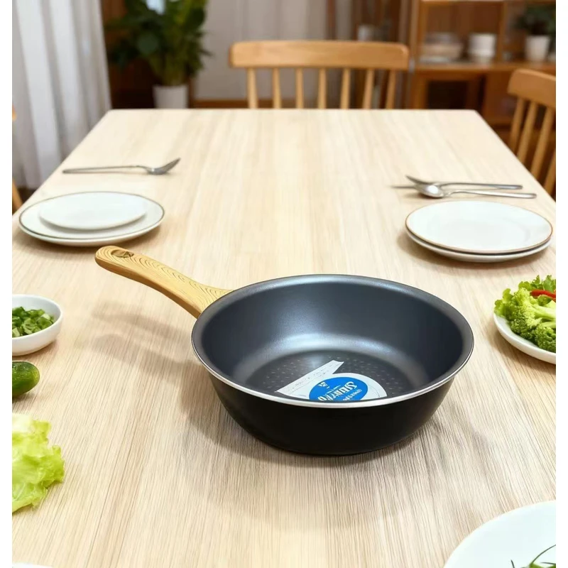 专属CAZIRO卡滋罗20CM宝石蓝日本大金小炒锅超级不沾不挑灶具