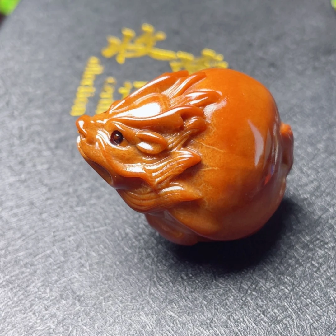 【闪购商品】橄榄核把件38左右光背龙龟单子手把