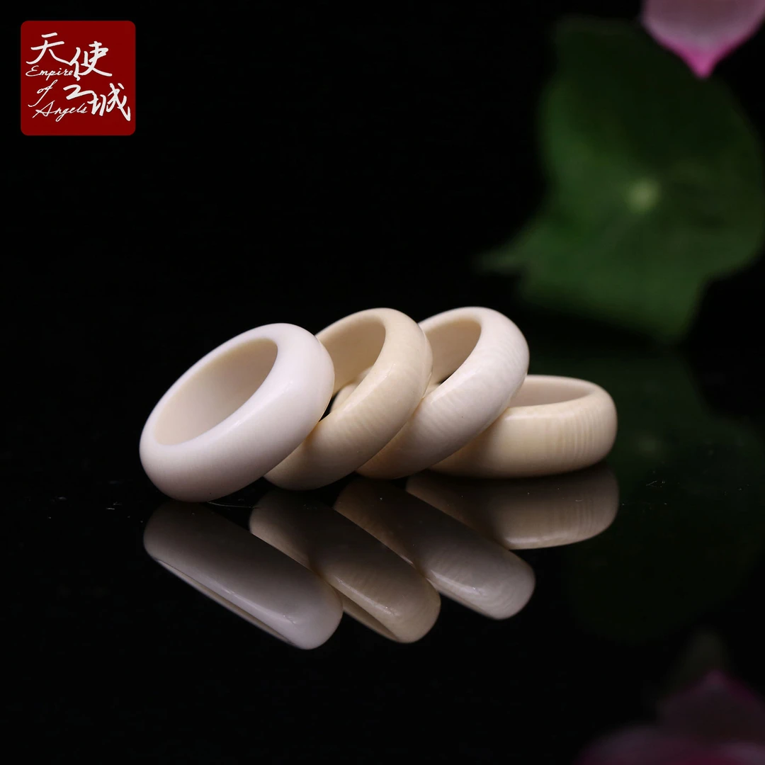 天然猛犸象牙戒指男女素面指环