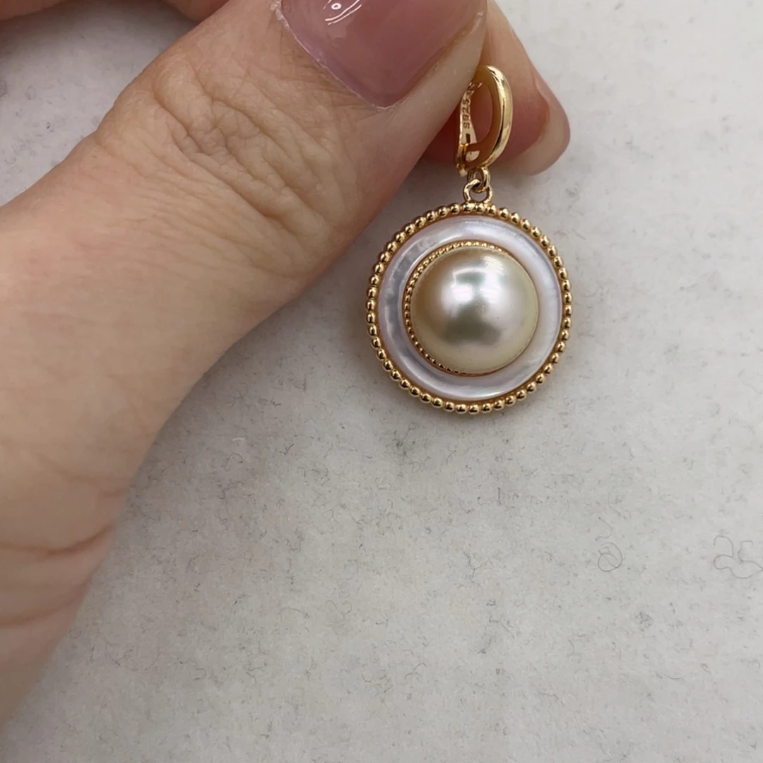 银S925镶嵌颈饰海水珍珠