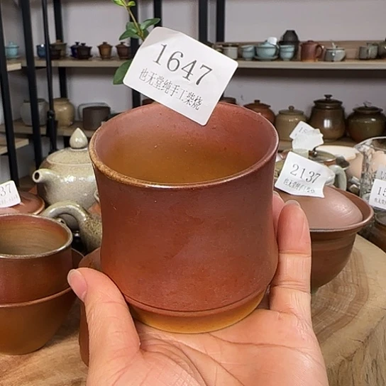 纯柴烧手工杯子100容量