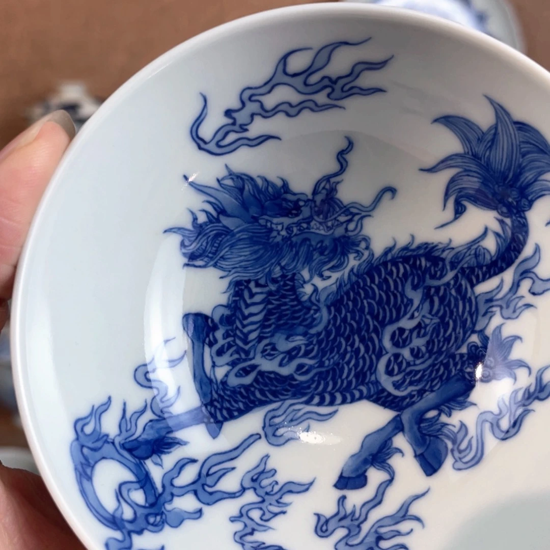 泥藝瓷梦麒麟普洱杯