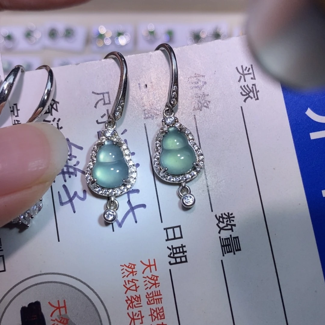 翡翠银S925镶嵌颈饰天然