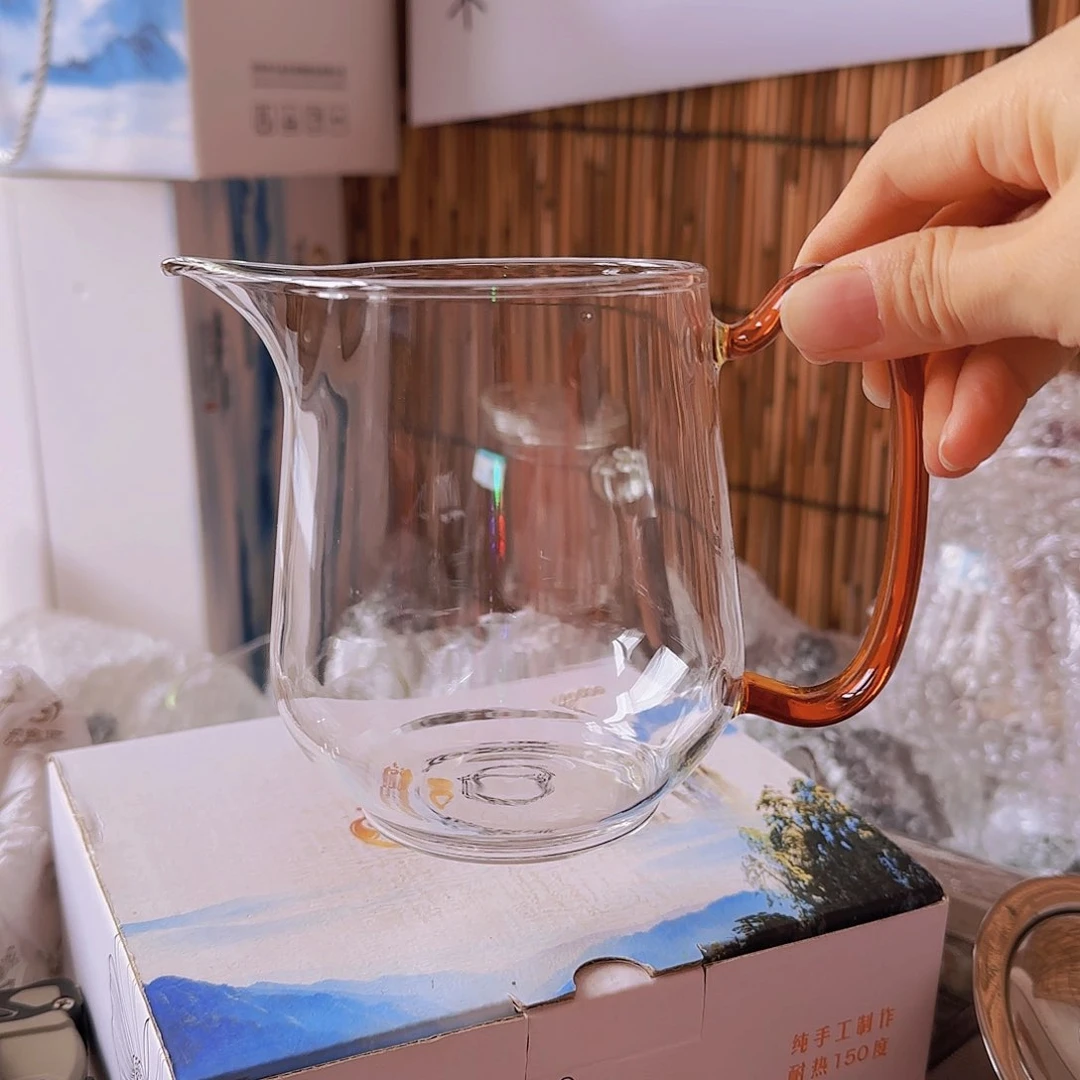 高硼硅玻璃茶水分离款瑕疵G432红8.9