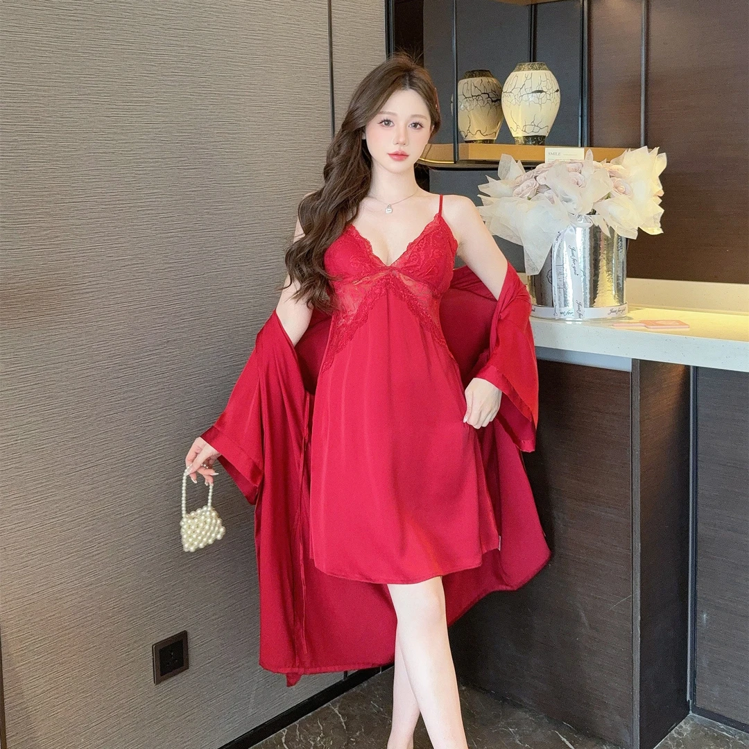 睡衣女夏季爆款性感吊带高级轻奢睡袍睡衣战袍性感吊带睡衣家居服